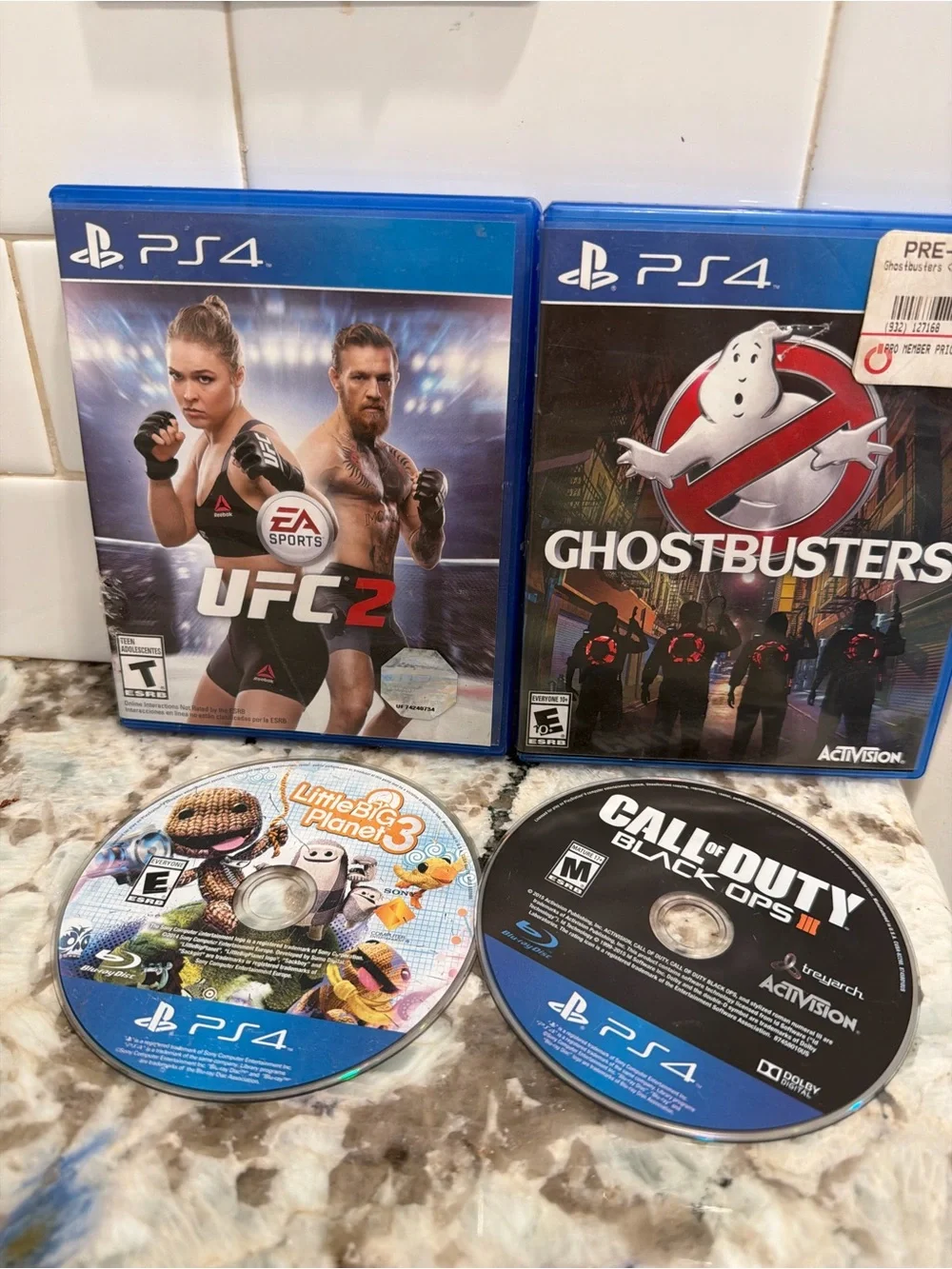 Sony PS4 Game Lot – Blue Cases with Mixed Discs